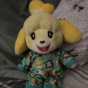 Build a bear Animal Crossing Isabelle plush with animal crossing pajamas